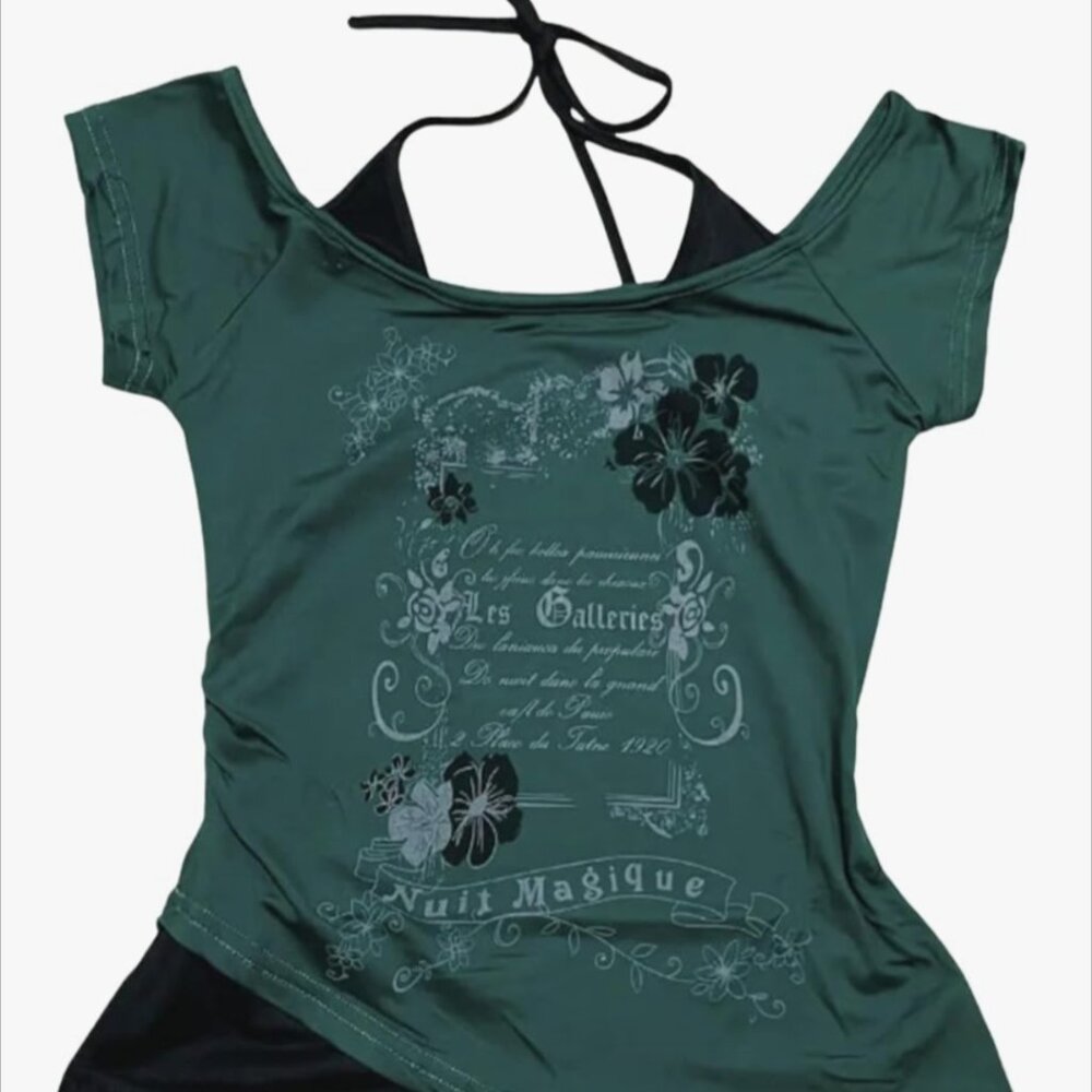 Y2k grunge punk goth shirt women's medium